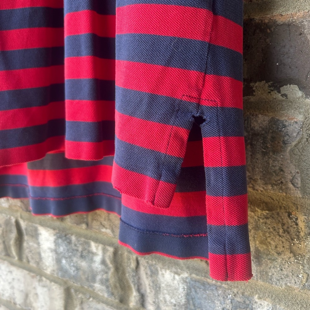 Y2K POLO RALPH LAUREN Striped Short Sleeve Polo Prep Old Money Dad Collegiate XL - Picture 12 of 14